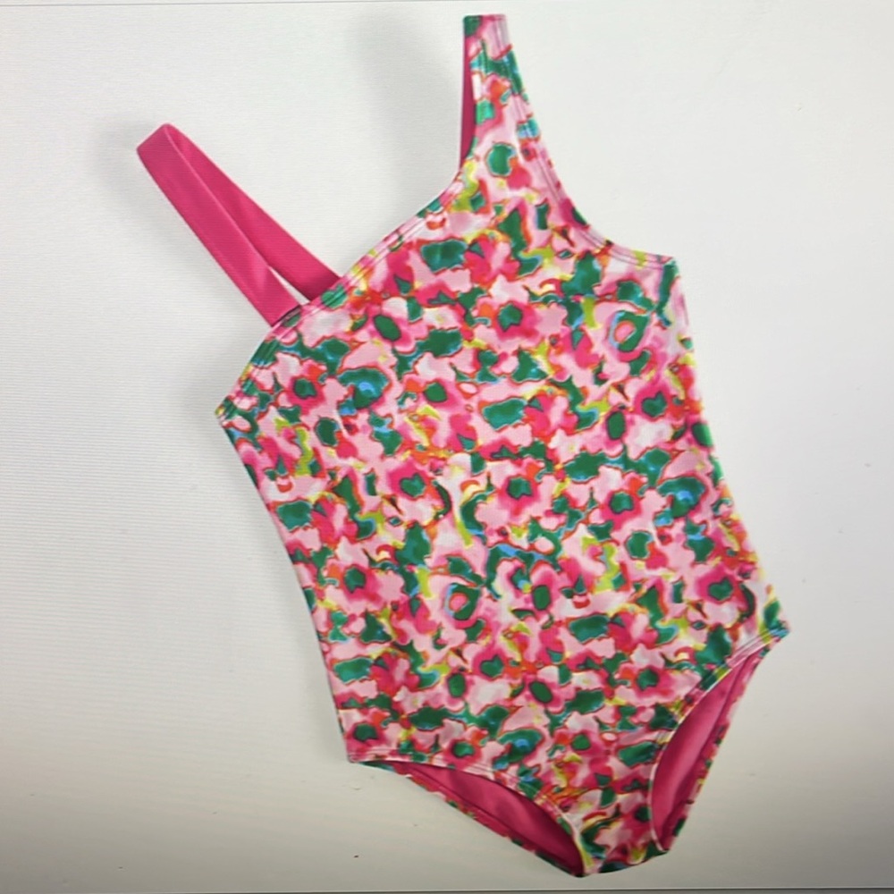 Toddler Girls Floral Print One-Piece Swimsuit